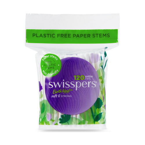 Swisspers Earth Kind Cotton Tips with Paper Stems