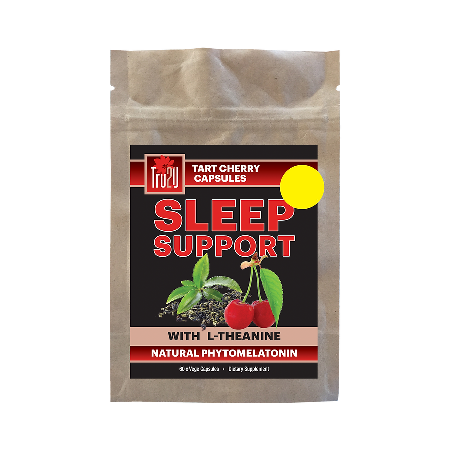 Tru2U Sleep Support Pure Tart Cherry Capsules with L-Theanine