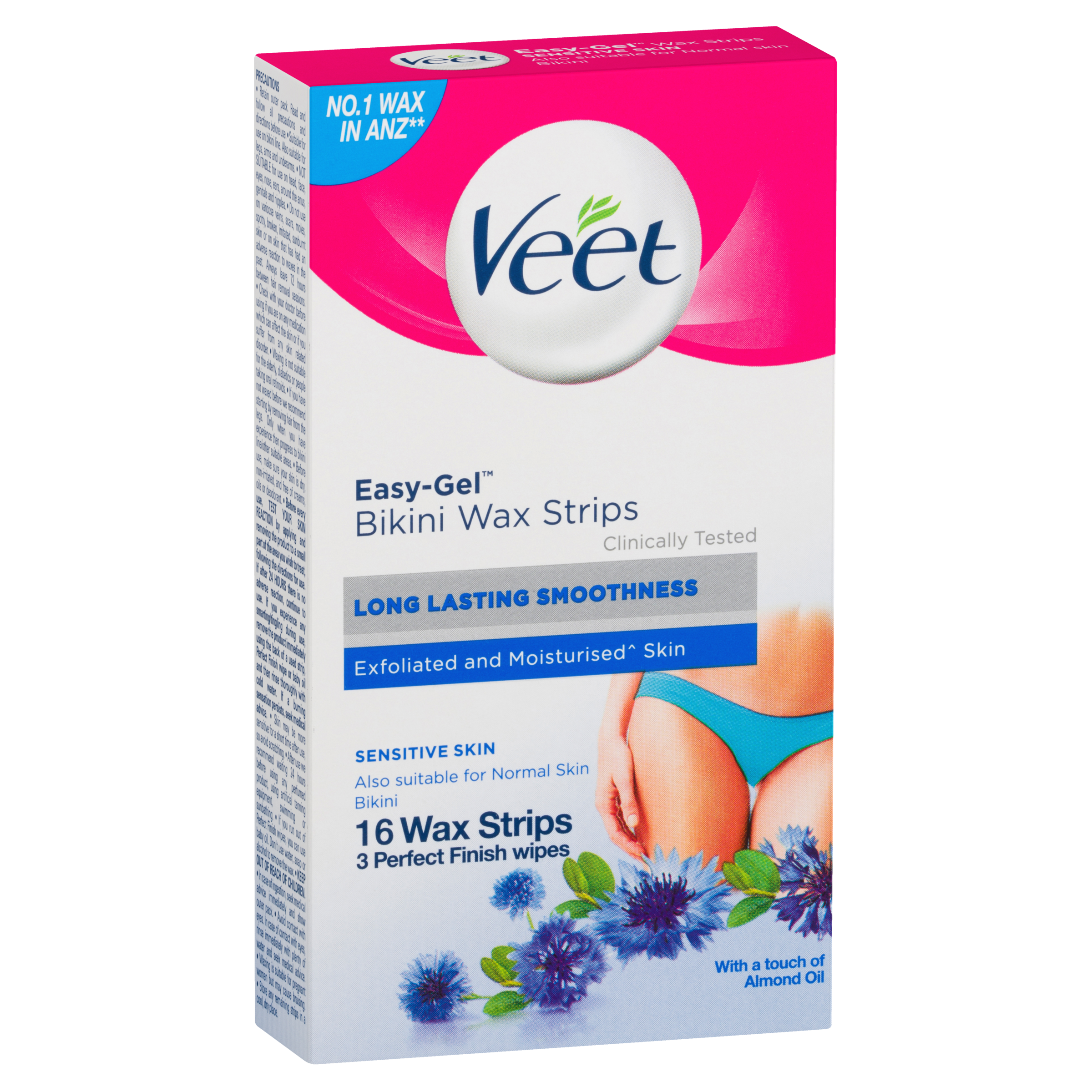 Veet Easy-Gel Bikini Wax Strips Sensitive Skin