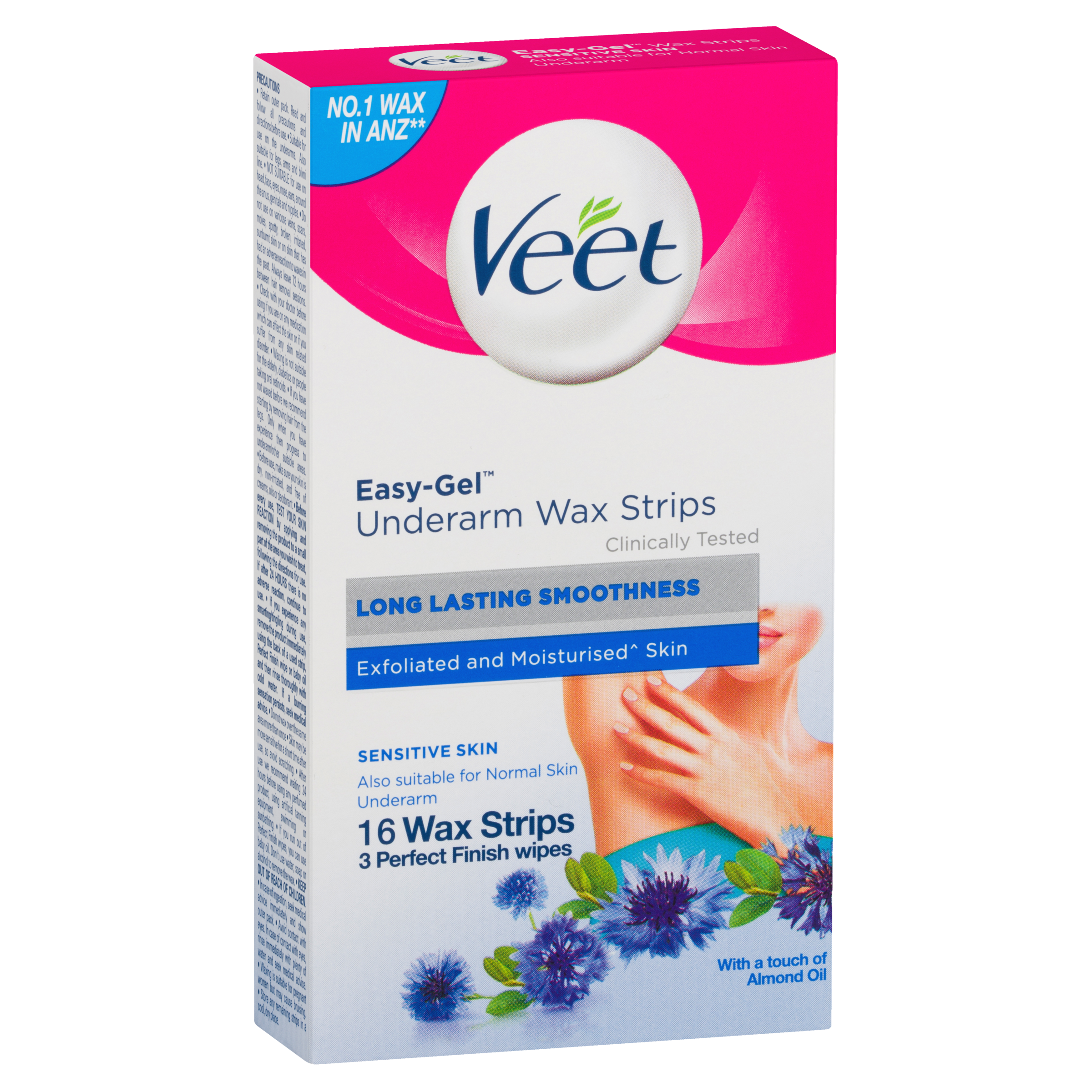 Veet Easy-Gel Underarm Wax Strips