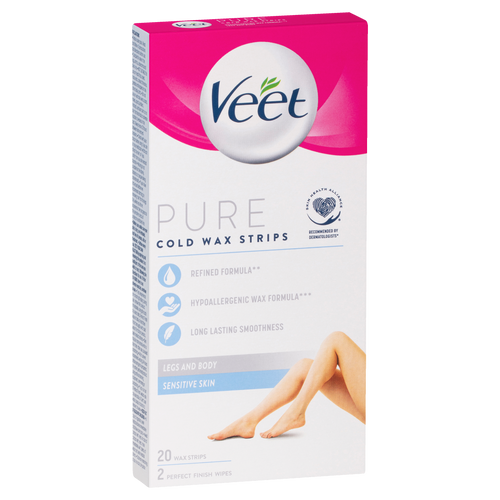 Veet Pure Cold Wax Strips for Legs and Body