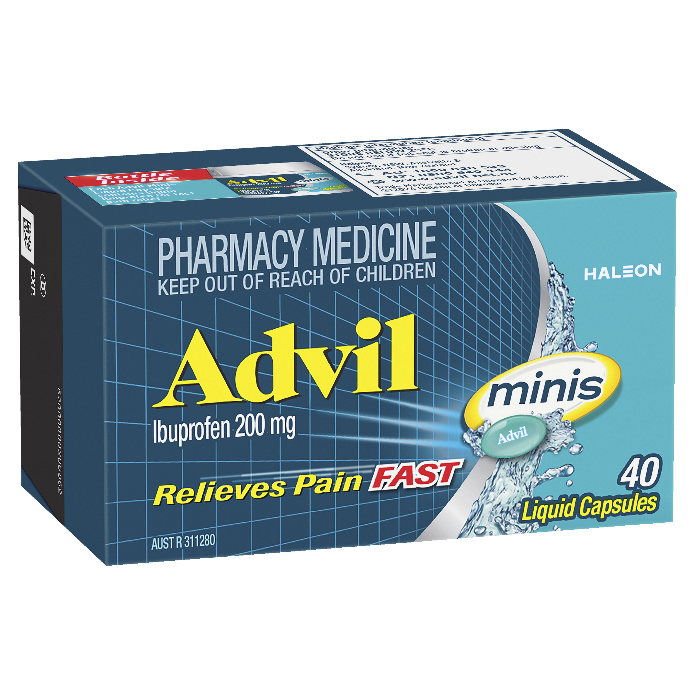 Advil Minis Liquid Capsules for Pain Relief
