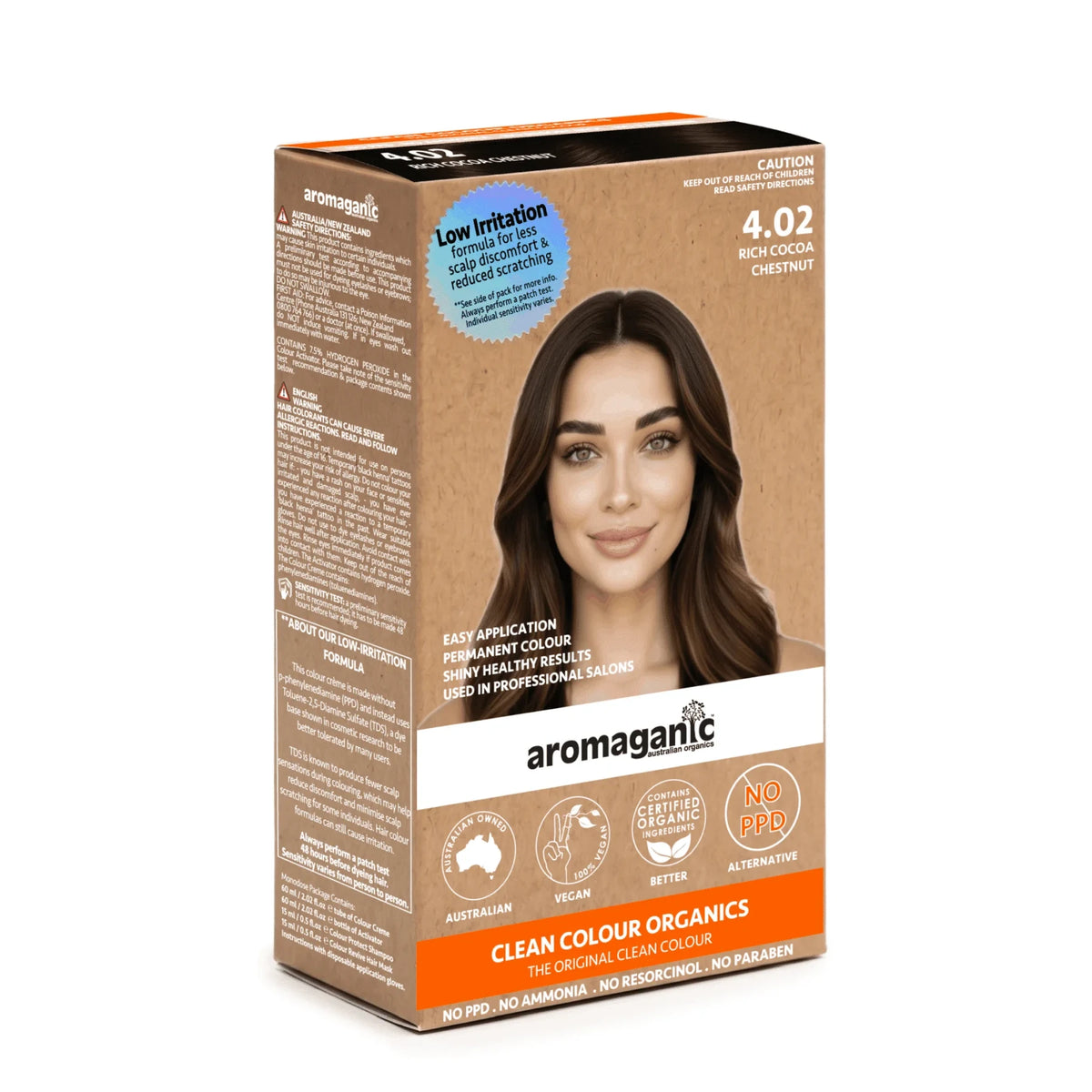 Aromaganic Permanent Hair Colour Style - 4.02 Rich Cocoa Chestnut