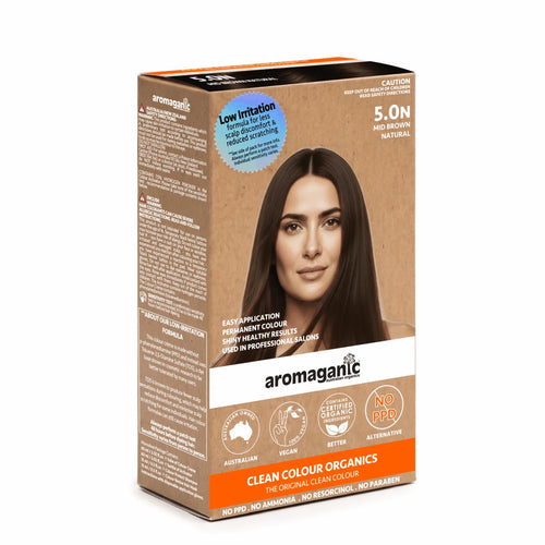 Aromaganic Permanent Hair Colour Style - 5.0N Mid Brown (Natural)