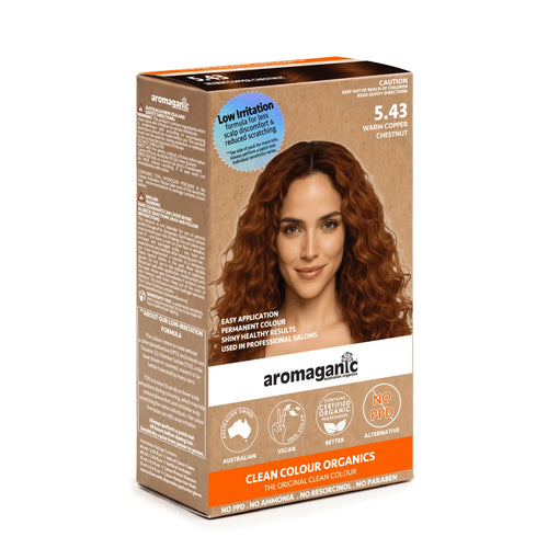 Aromaganic Permanent Hair Colour Style - 5.43 Warm Copper Chestnut