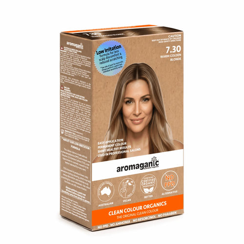 Aromaganic Permanent Hair Colour Style - 7.30 Warm Golden Blonde