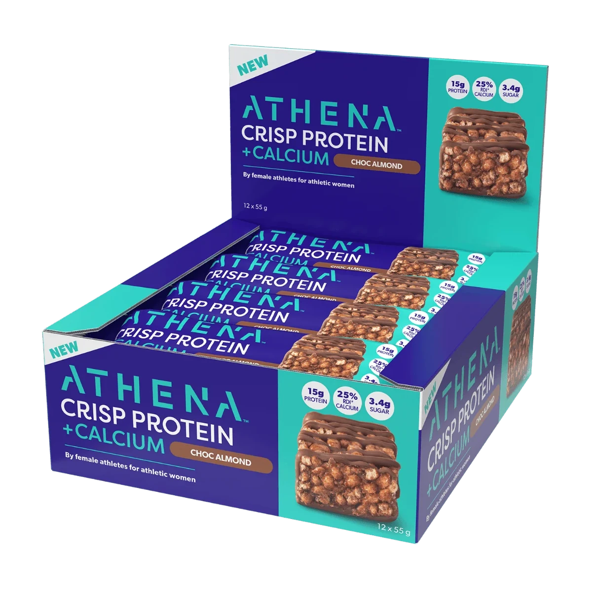 Athena Crisp Protein + Calcium Bars - Choc Almond
