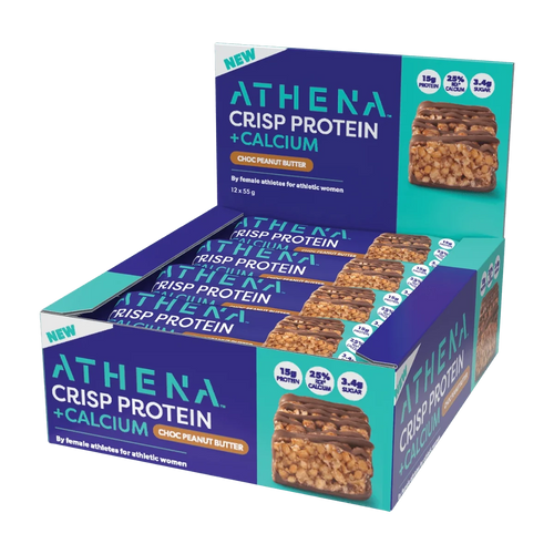 Athena Crisp Protein + Calcium Bars - Choc Peanut Butter