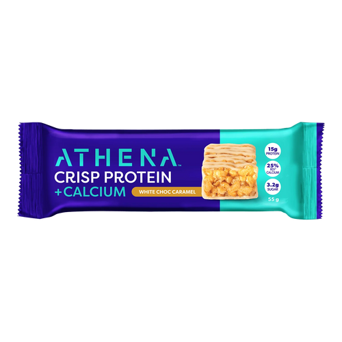 Athena Crisp Protein + Calcium Bars - White Choc Caramel