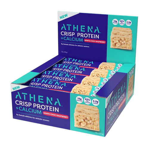 Athena Crisp Protein + Calcium Bars - White Choc Raspberry