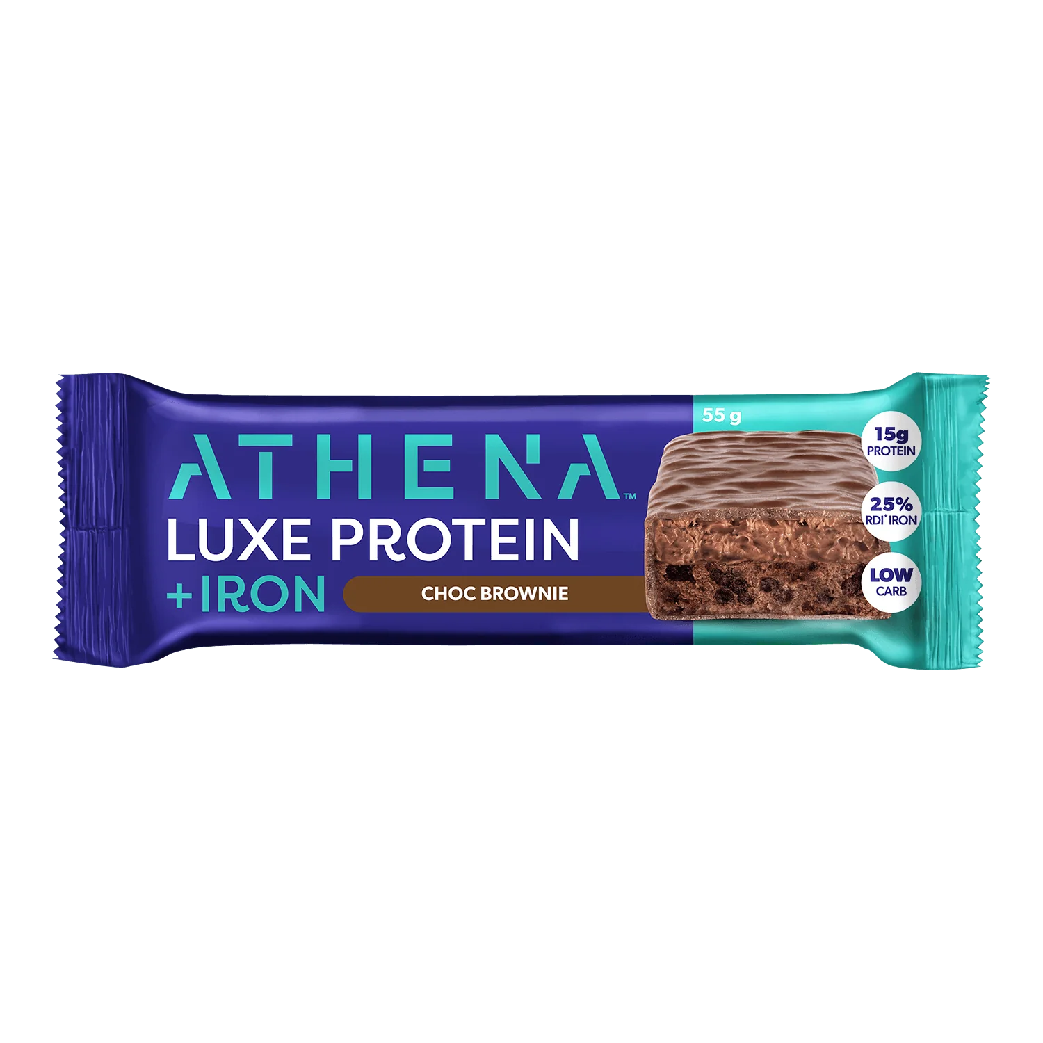 Athena Luxe Protein + Iron Bars - Choc Brownie