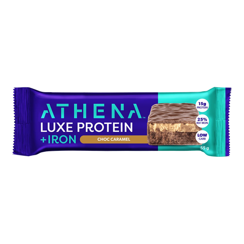 Athena Luxe Protein + Iron Bars - Choc Caramel