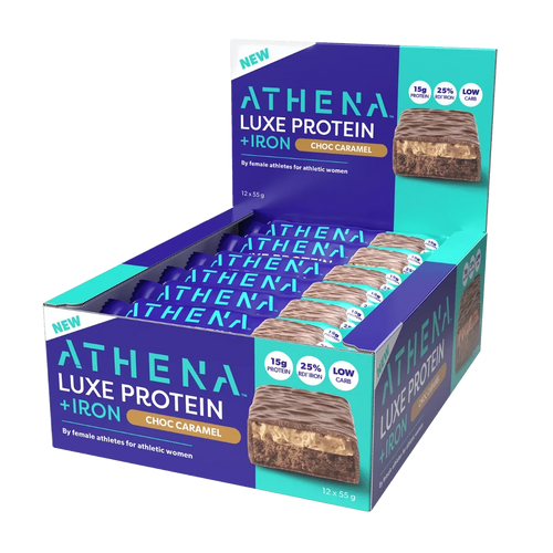 Athena Luxe Protein + Iron Bars - Choc Caramel