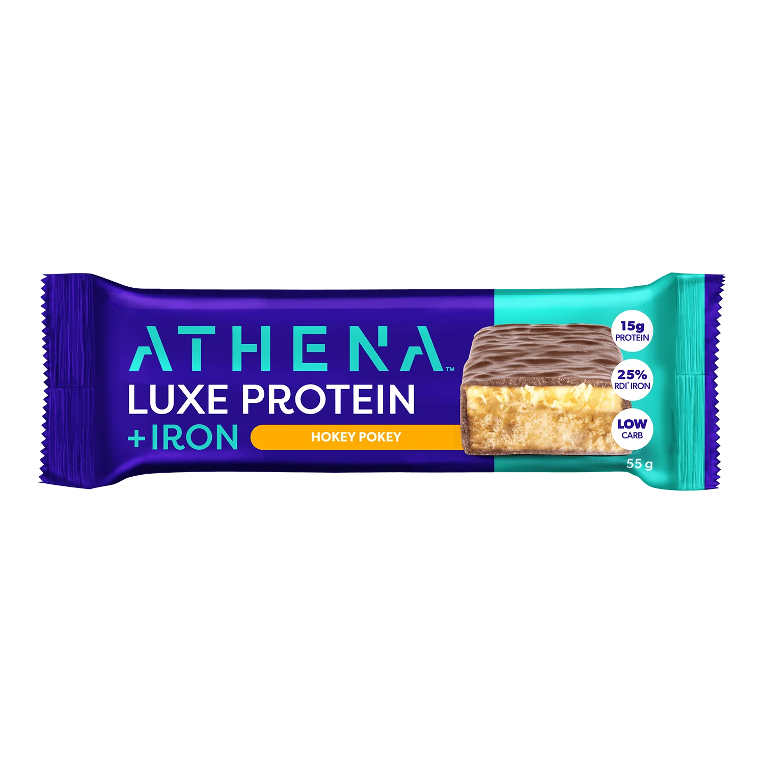 Athena Luxe Protein + Iron Bars - Hokey Pokey