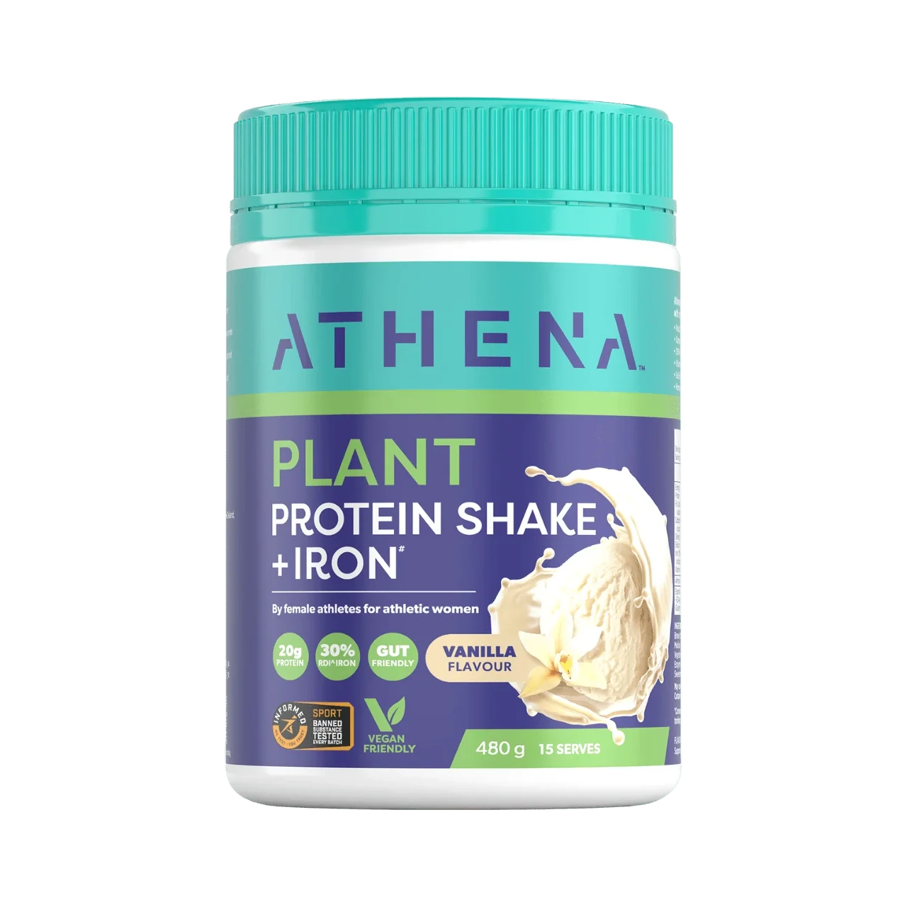 Athena Plant Protein Shake + Iron - Vanilla Flavour