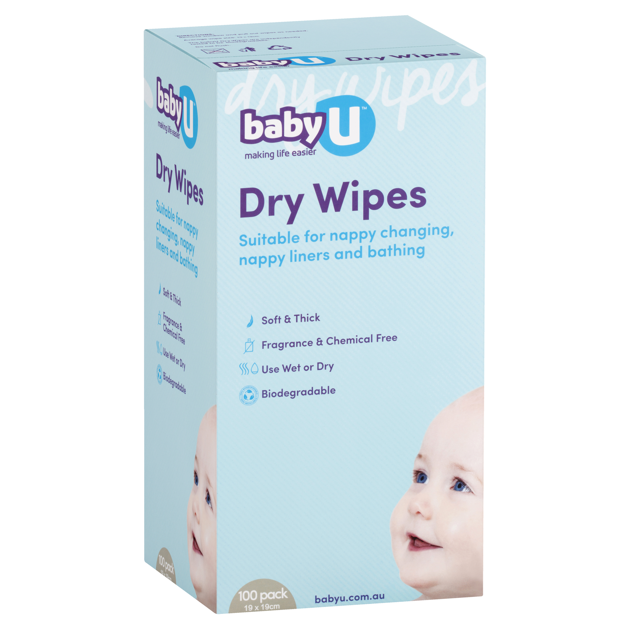 BabyU Dry Wipes