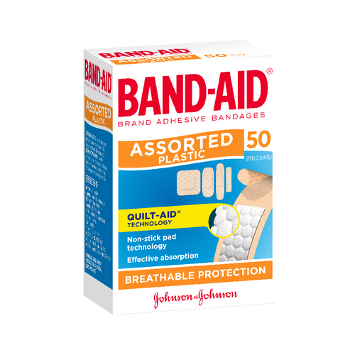 Band-Aid Plastic Strips Assorted Shapes