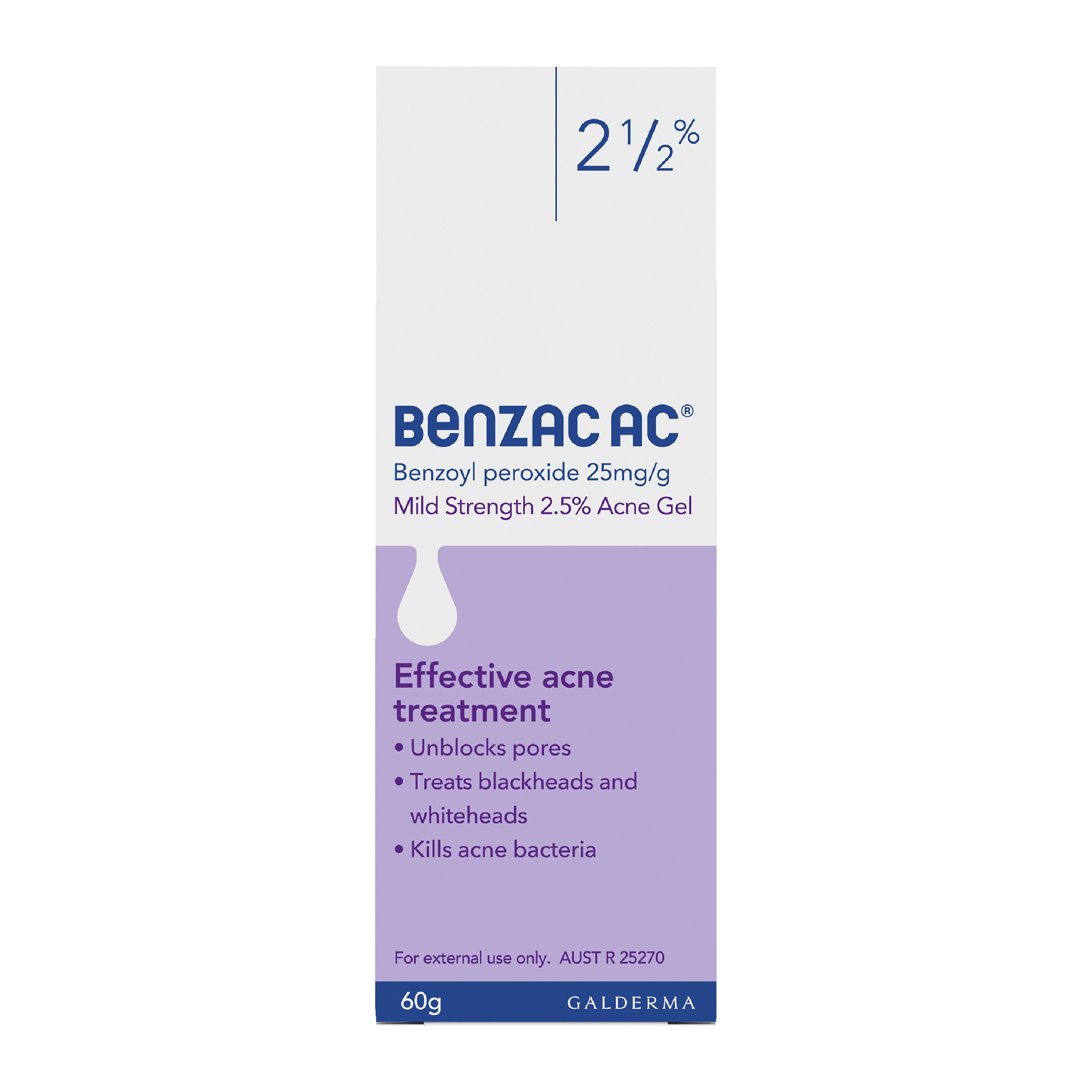 Benzac AC Mild Strength 2.5% Acne Gel