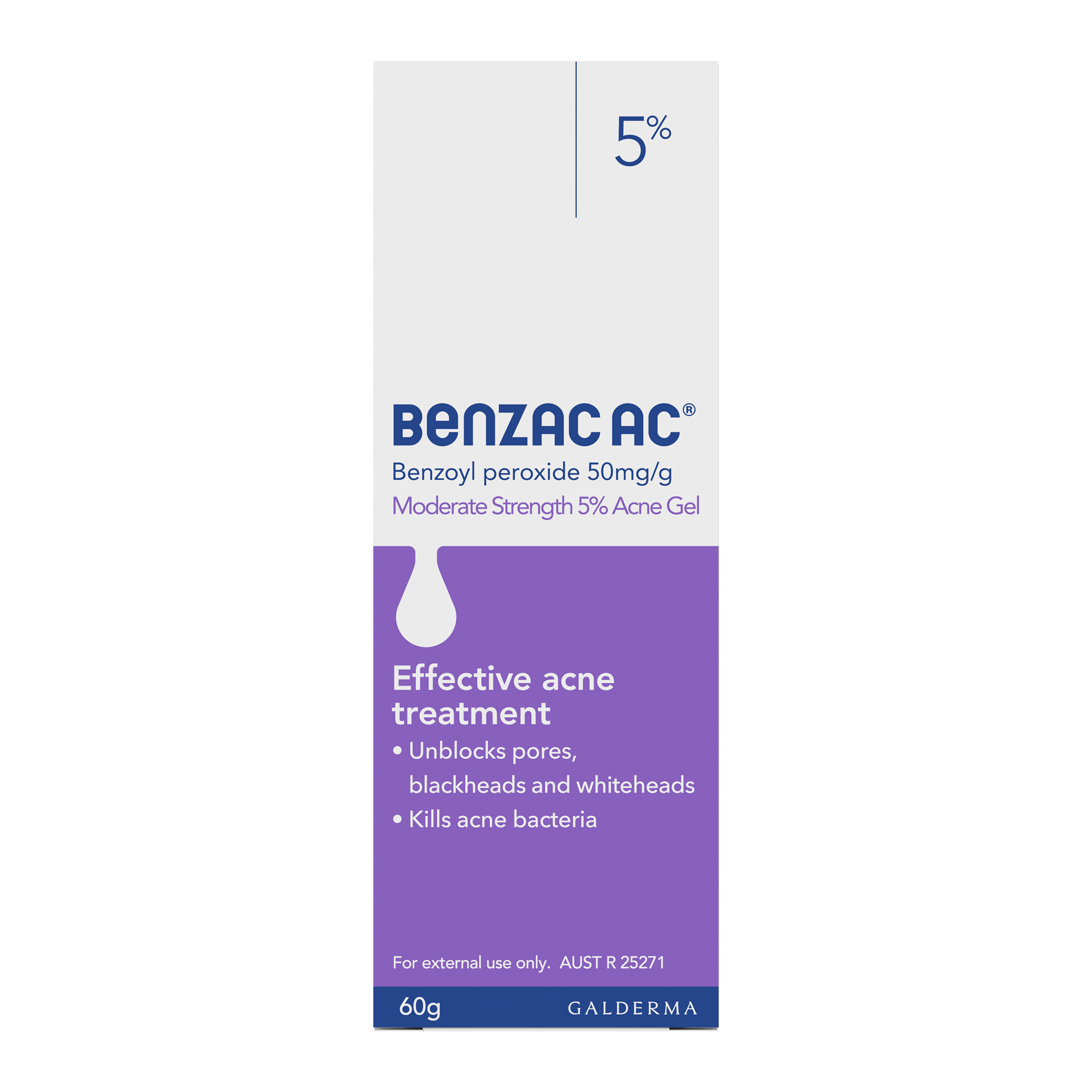 Benzac AC Moderate Strength 5% Acne Gel