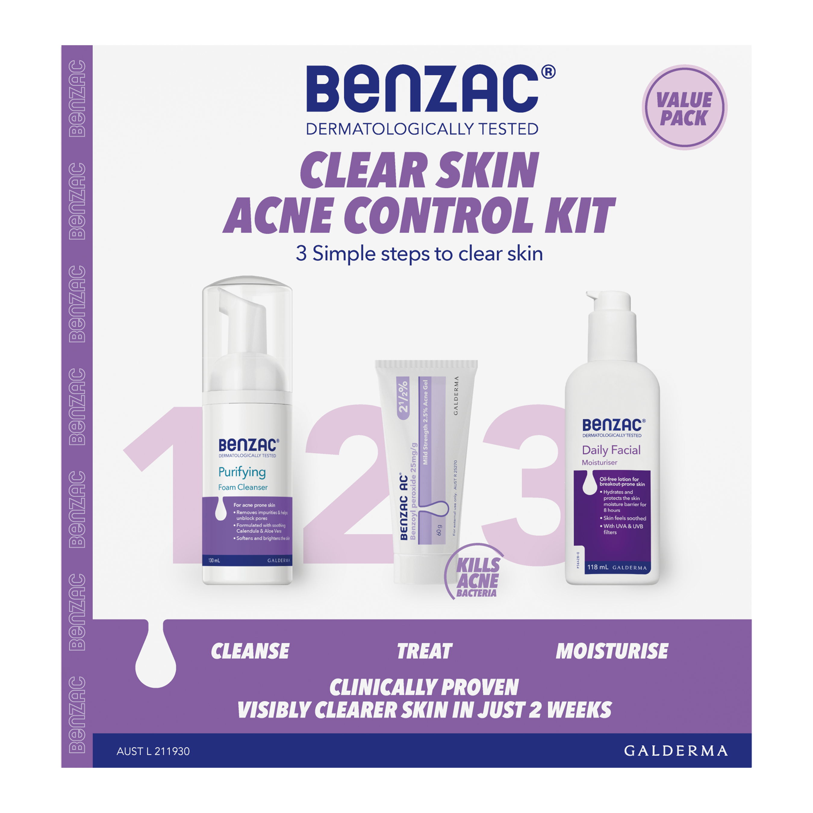 Benzac Clear Skin Acne Control Kit