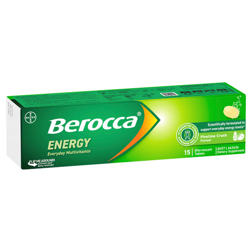 Berocca Energy Pinelime Crush Flavour Effervescent Tablets