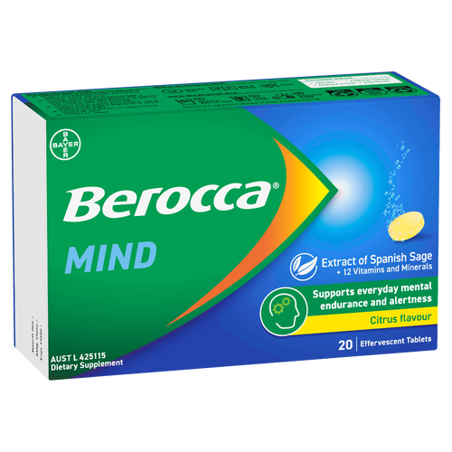 Berocca Mind Citrus Flavour Effervescent Tablets