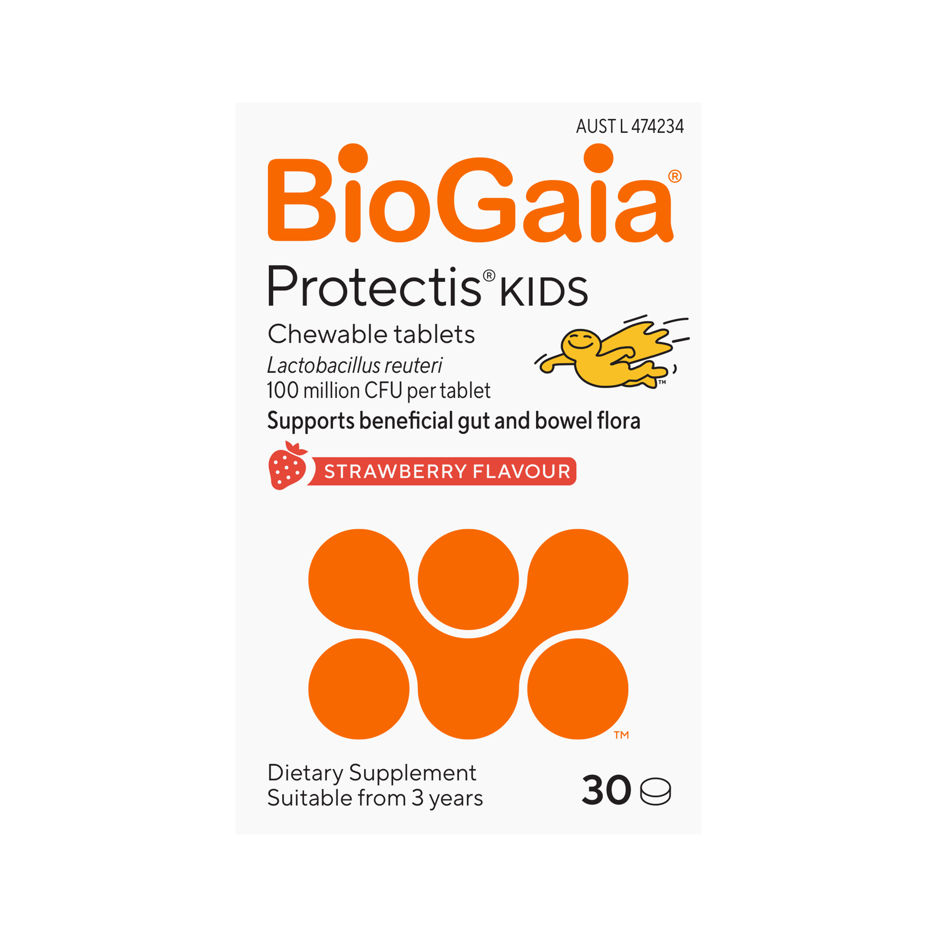 BioGaia Prodentis Kids Chewable Tablets - Strawberry Flavour