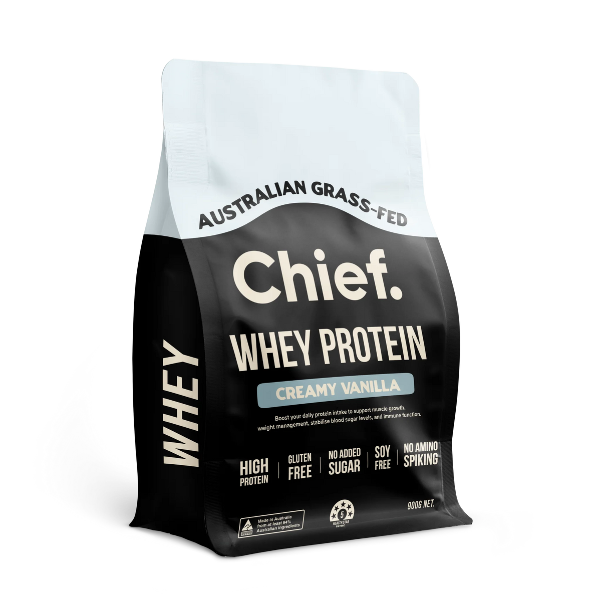 Chief Grass-fed Whey Protein Powder - Creamy Vanilla