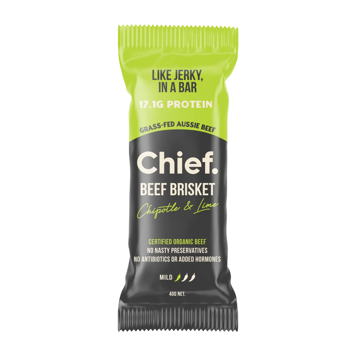 Chief Organic Beef Brisket Bar - Chipotle & Lime