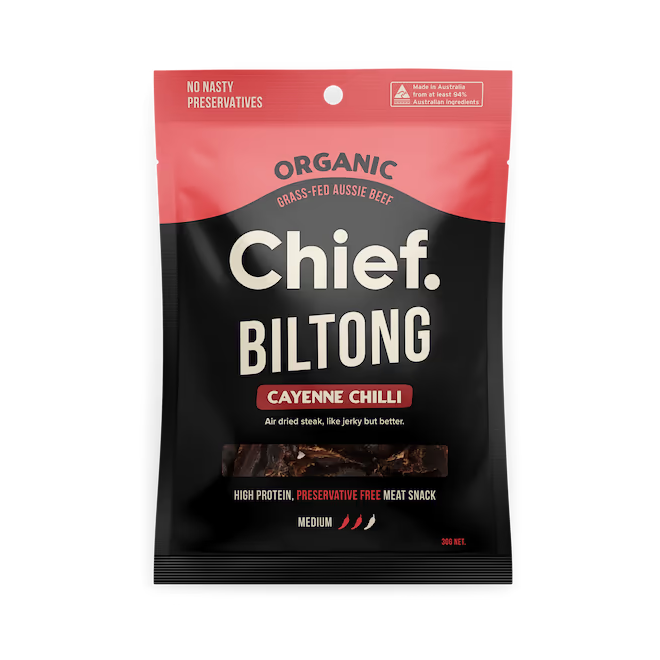 Chief Organic Biltong - Cayenne Chilli
