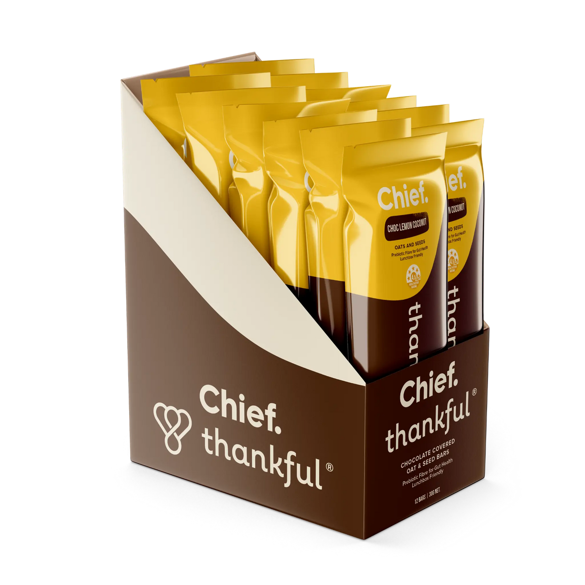 Chief Thankful Oat & Seed Bar - Choc Lemon Coconut