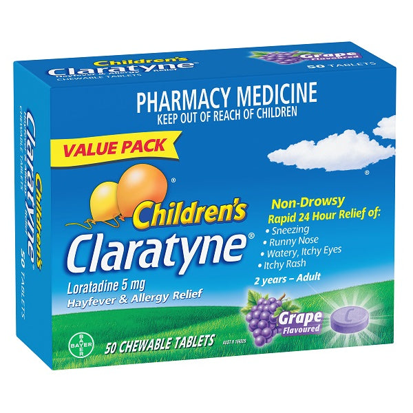 Claratyne Children's Hayfever & Allergy Relief Antihistamine Grape Flavoured