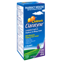 Claratyne Children's Hayfever & Allergy Relief Antihistamine Grape Flavoured Syrup