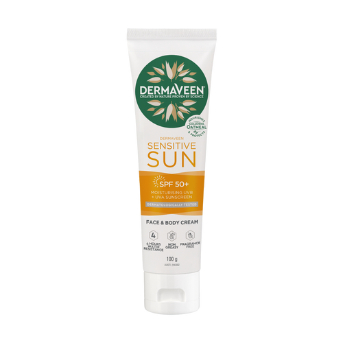 DermaVeen Sensitive Sun Face & Body Cream SPF 50+