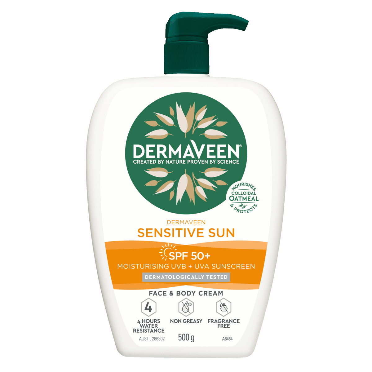 DermaVeen Sensitive Sun Face & Body Cream SPF 50+