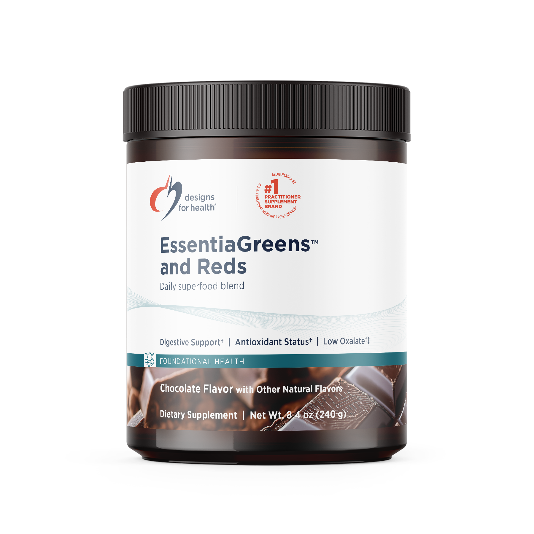 Designs for Health EssentiaGreens and Reds - Chocolate Flavor