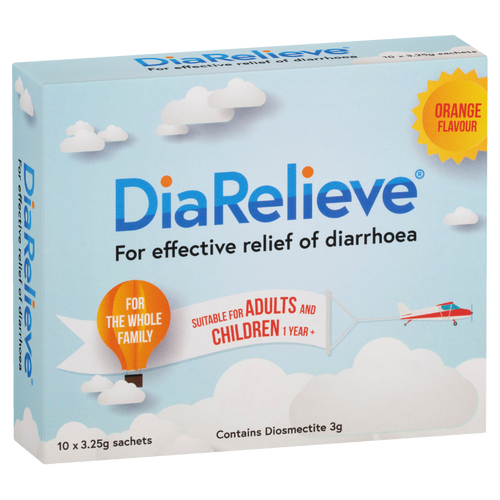DiaRelieve Effective Diarrhoea Relief - Orange Flavour