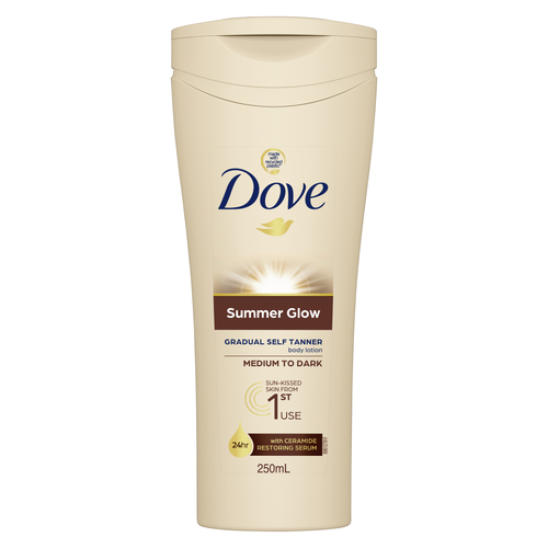 Dove Summer Glow Gradual Self Tanner Body Lotion - Medium to Dark