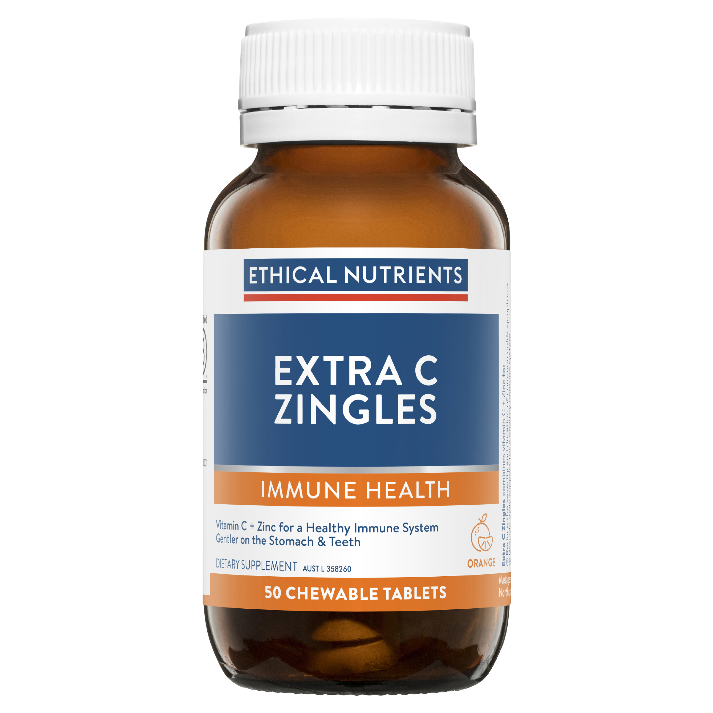 Ethical Nutrients Extra C Zingles - Orange Flavour