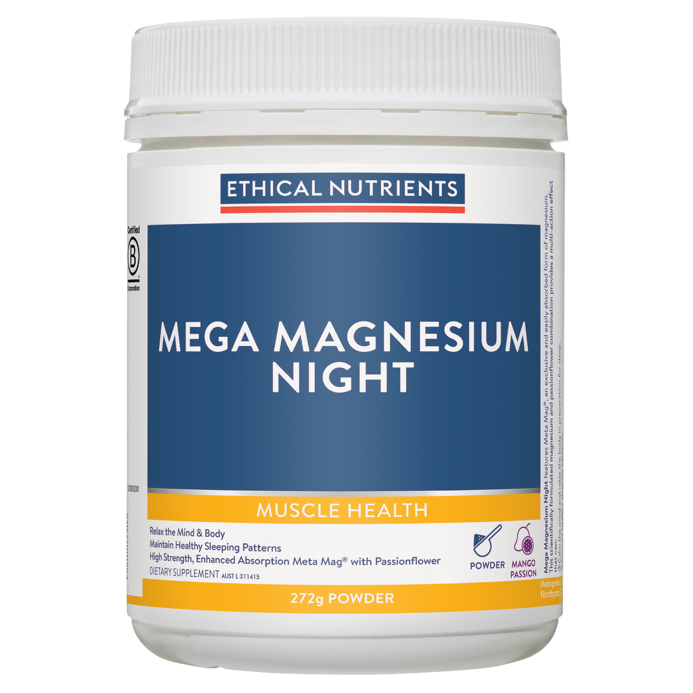Ethical Nutrients Mega Magnesium Night Powder