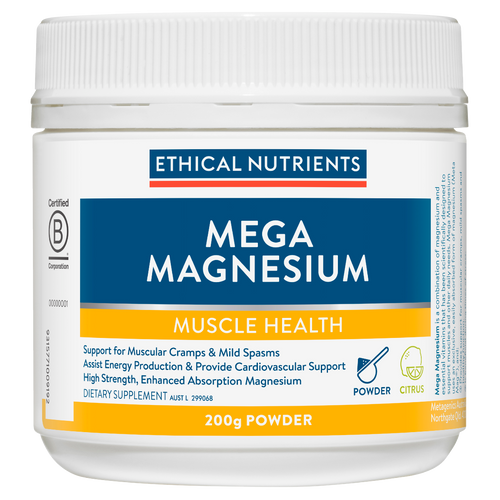 Ethical Nutrients Mega Magnesium Powder - Citrus Flavour