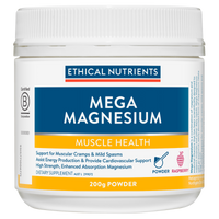 Ethical Nutrients Mega Magnesium Powder - Raspberry Flavour