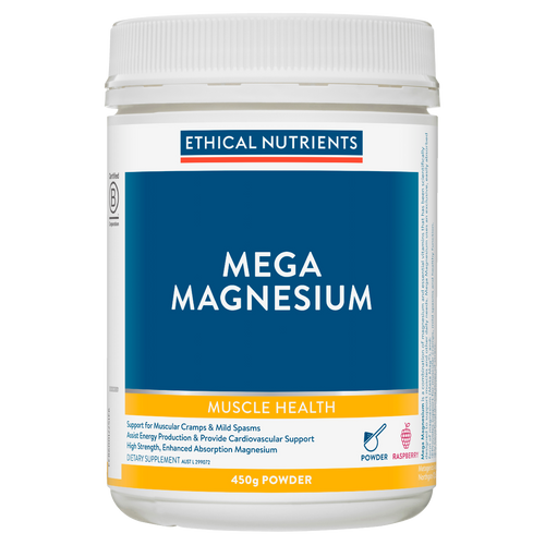 Ethical Nutrients Mega Magnesium Powder - Raspberry Flavour