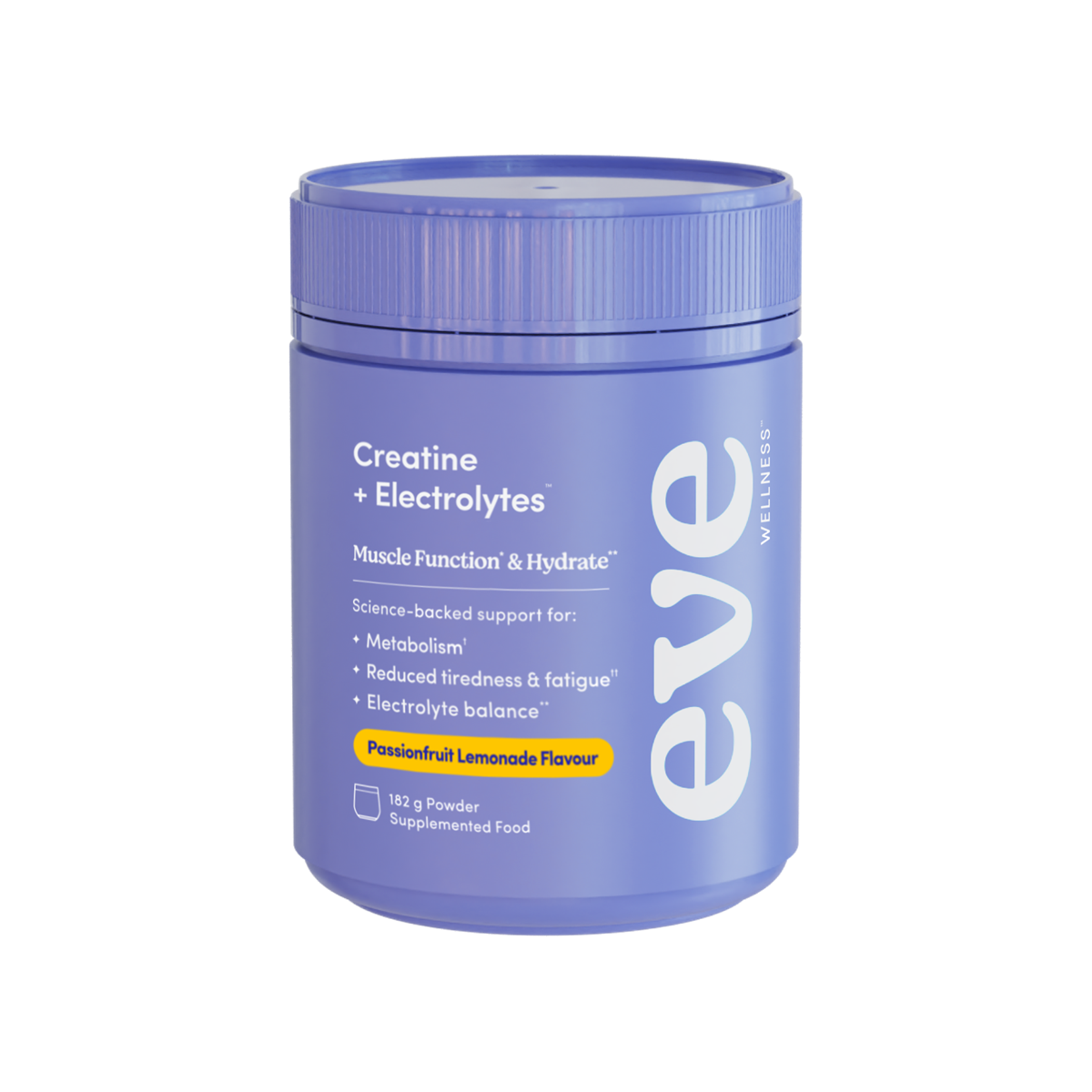 Eve Wellness Creatine + Electrolytes - Passionfruit Lemonade Flavour