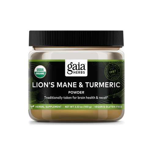 Gaia Herbs Lion's Mane & Turmeric Powder