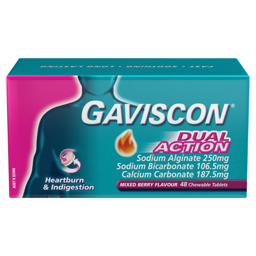 Gaviscon Dual Action Chewable Tablets - Mixed Berry