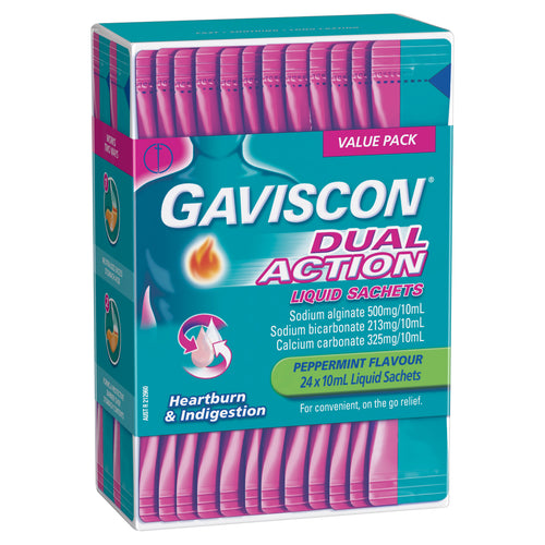Gaviscon Dual Action Liquid Sachets - Peppermint