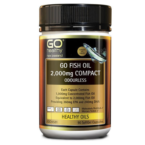 GO Healthy Go Fish Oil 2,000mg Compact Odourless