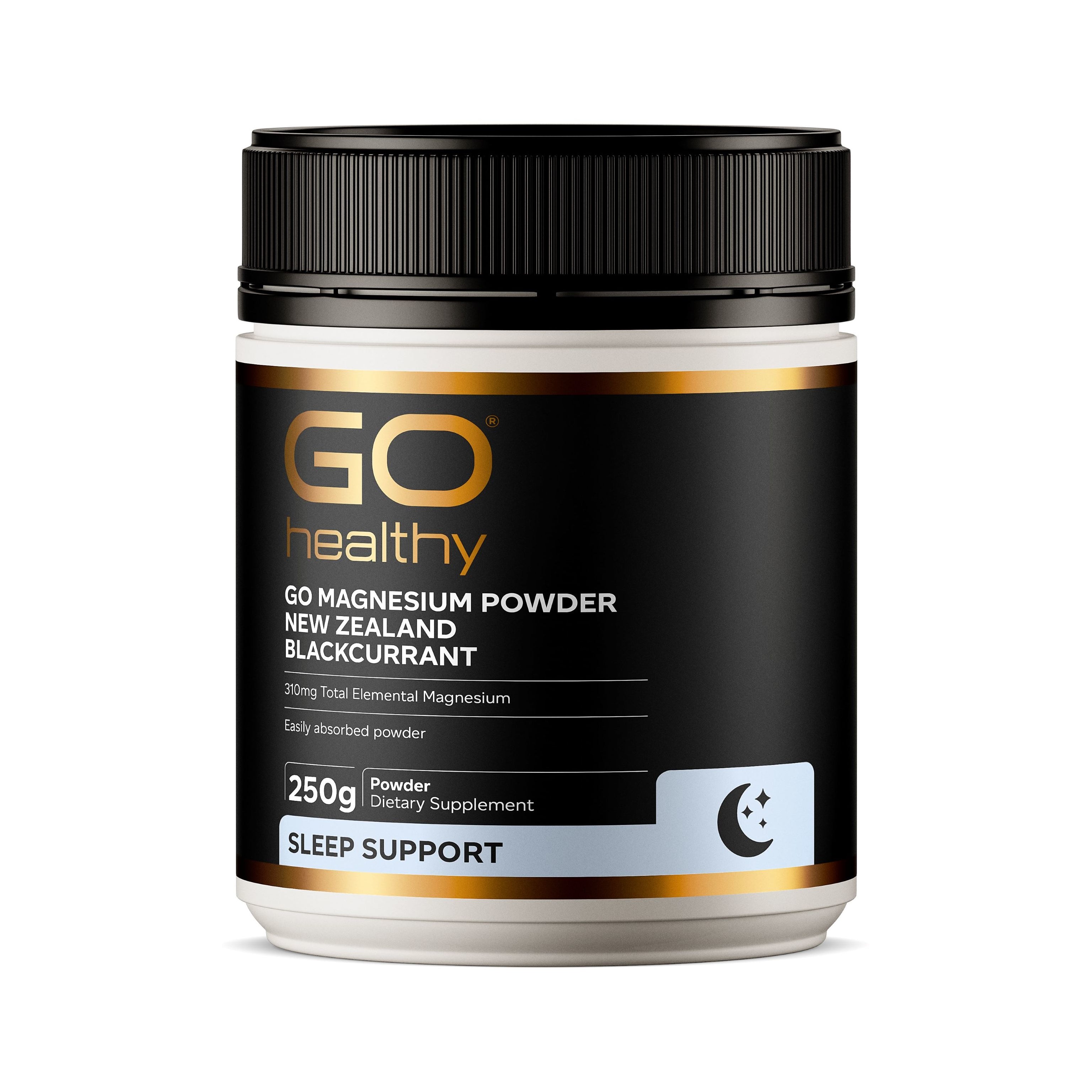 GO Healthy Go Magnesium Powder New Zealand Blackcurrant - Net Pharmacy