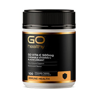 GO Healthy Go Vita-C 500mg Chewable Vitamin C - Blackcurrant